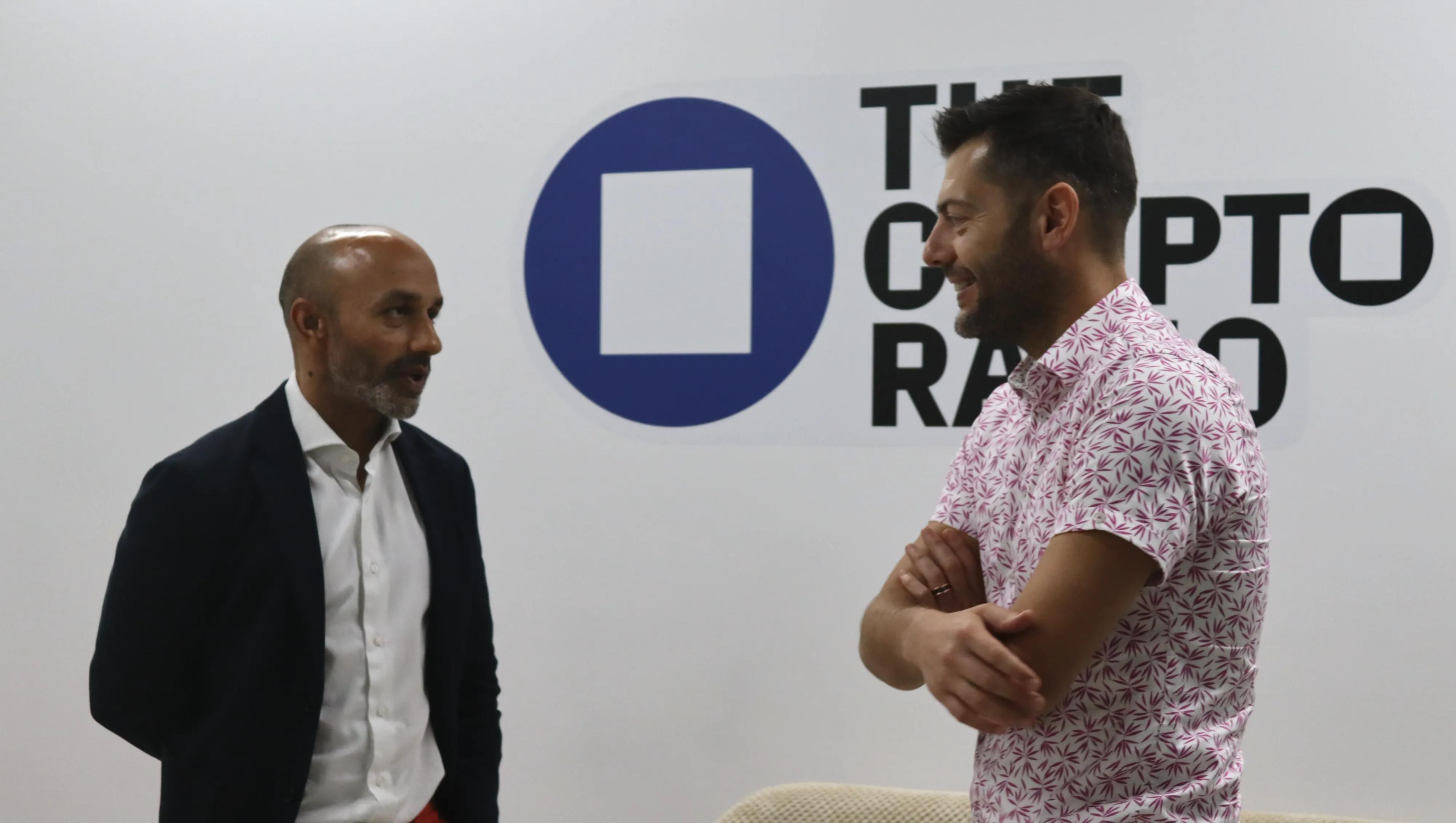 Former Binance executive Alex Chehade and The Crypto Radio's Justin Harper