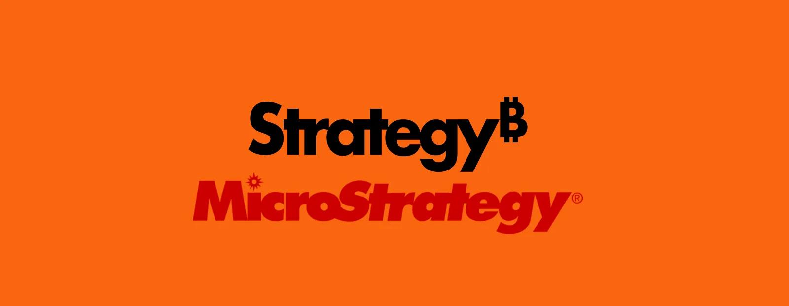 Microstrategy and Strategy B logos side by side