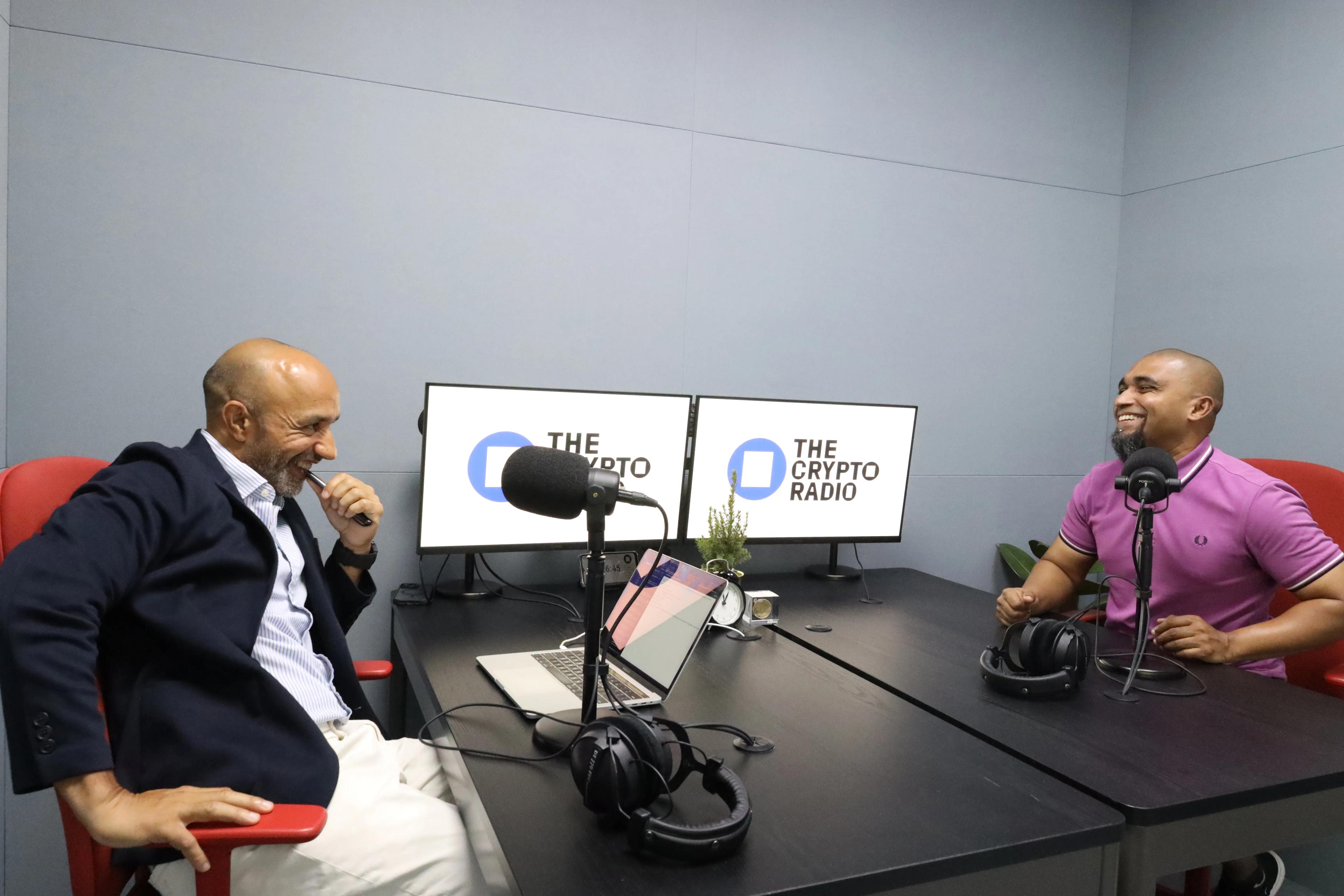 Podcaster RA George and The Crypto Radio's Justin Harper
