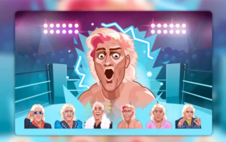 Wrestler Ric Flair's Telegram stickers