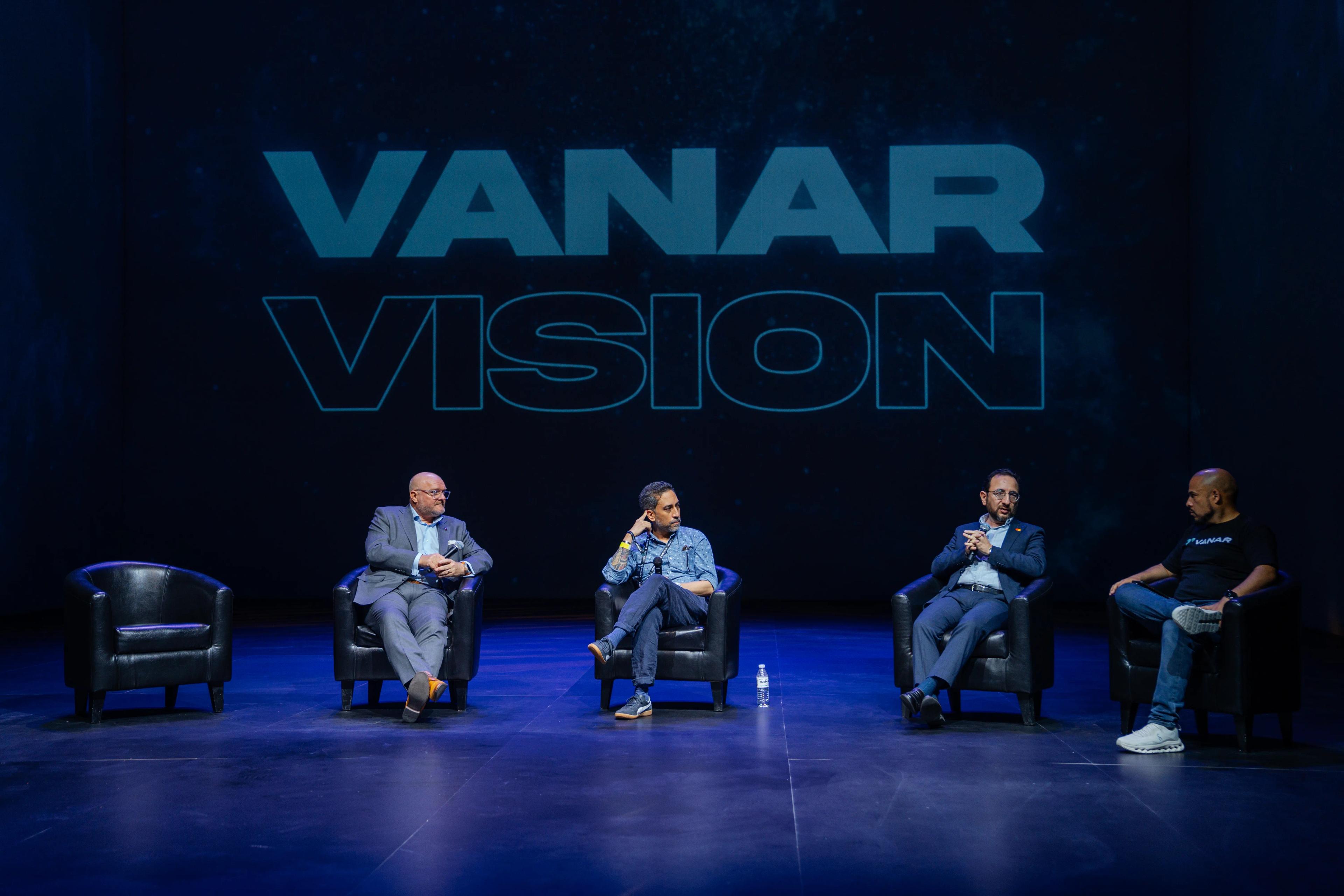 From left, Stuart Isted, PayTech; Che Cabreros, Worldpay; Husam Habannakeh, Mastercard; and Ash Mohammed, Vanar Chain