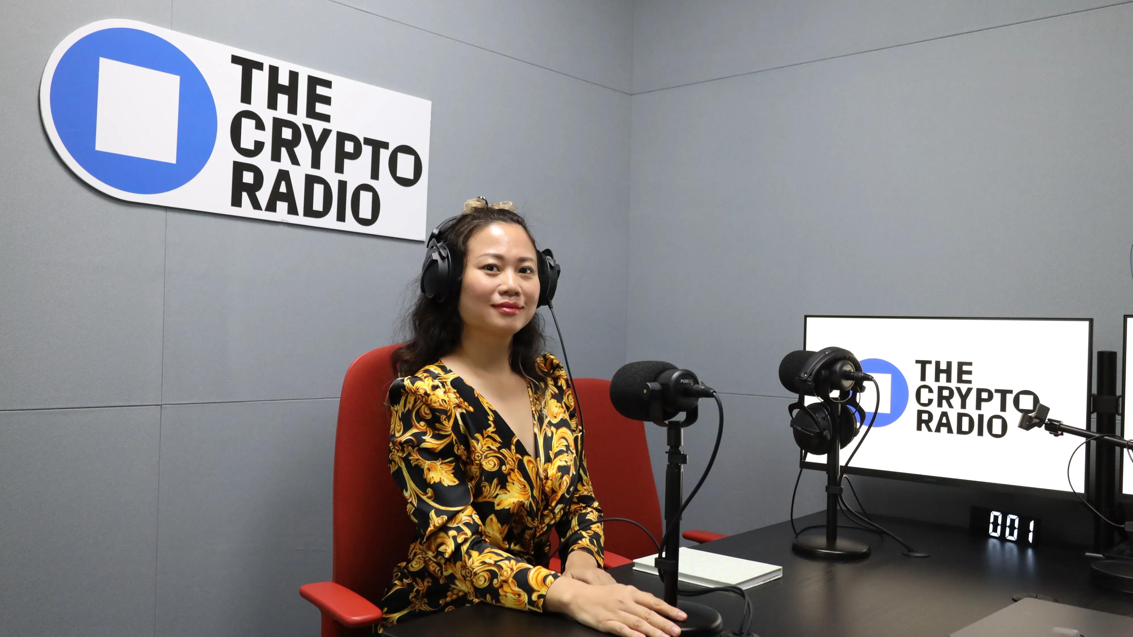 Zenny Huong in The Crypto Radio studio