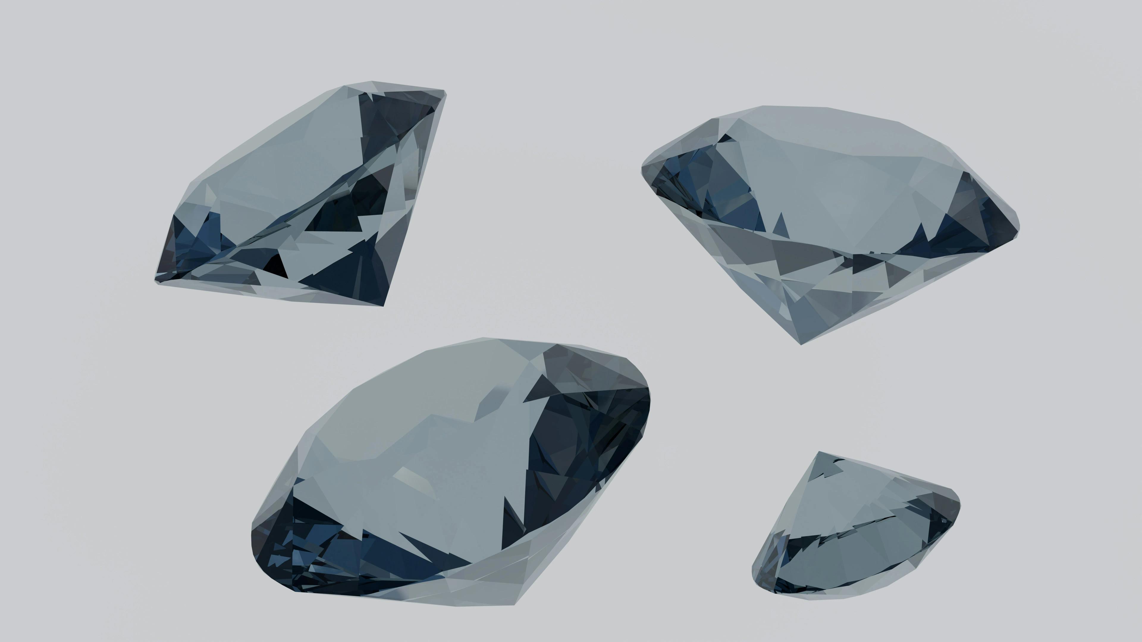 Four black diamonds on a white background