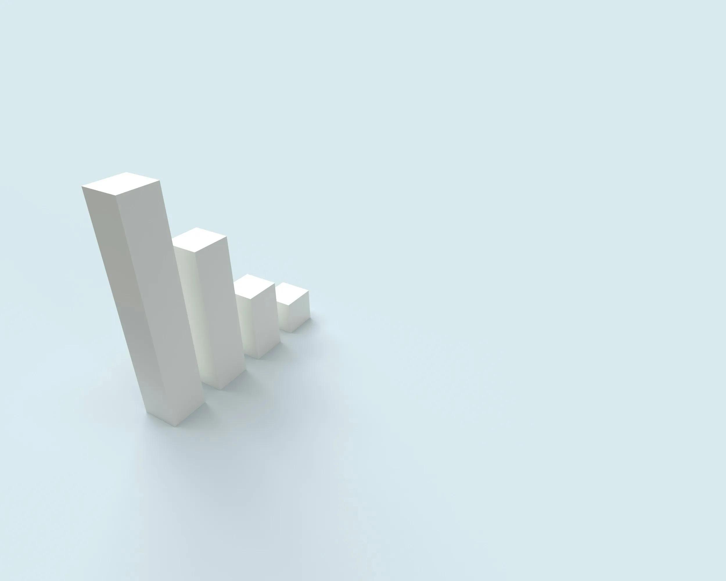 Simple graph shows downward pattern representing BTC price