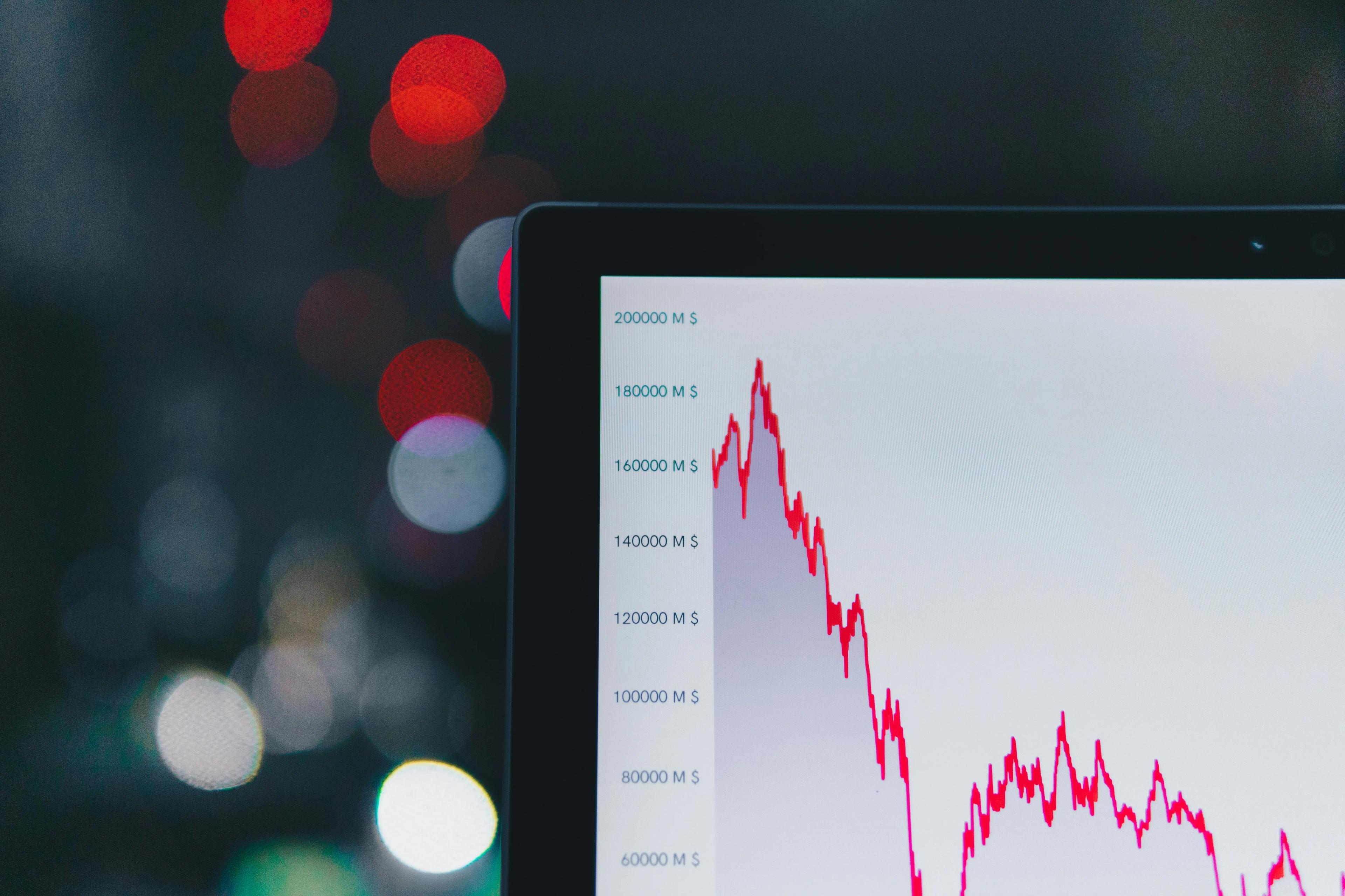 Crypto price charts fluctuate alongside international news