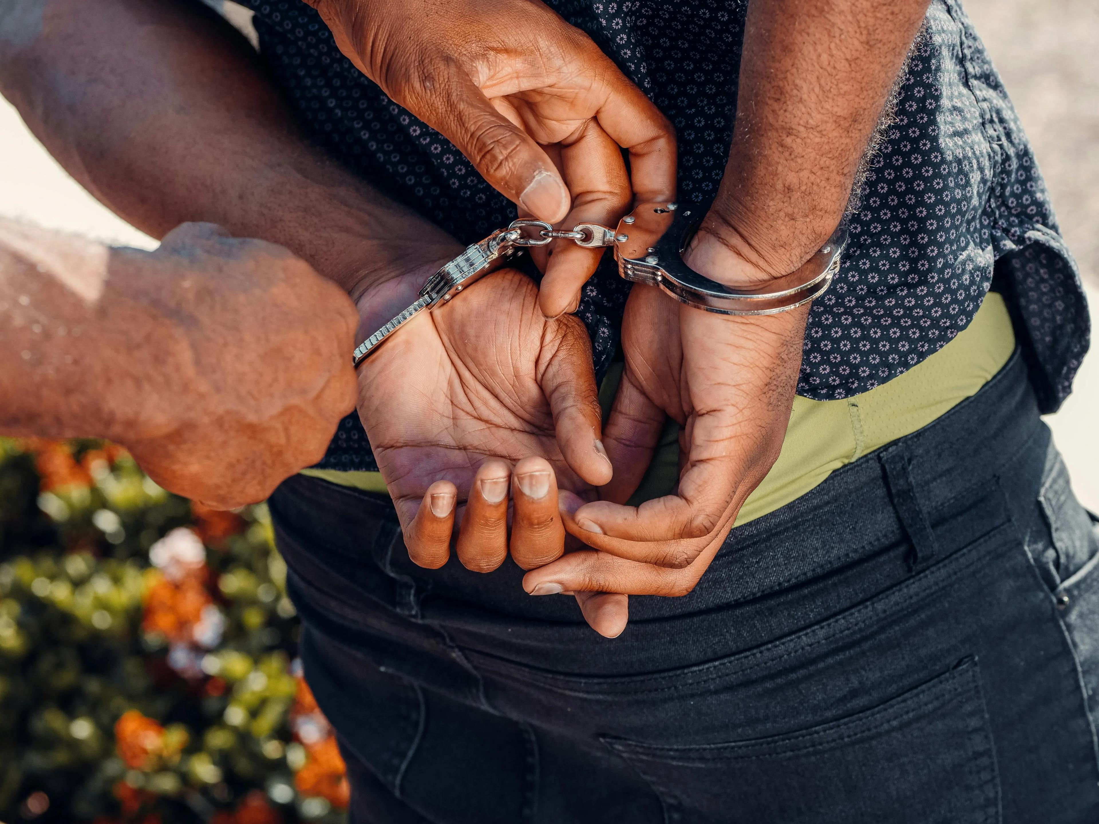 Handcuffed hands