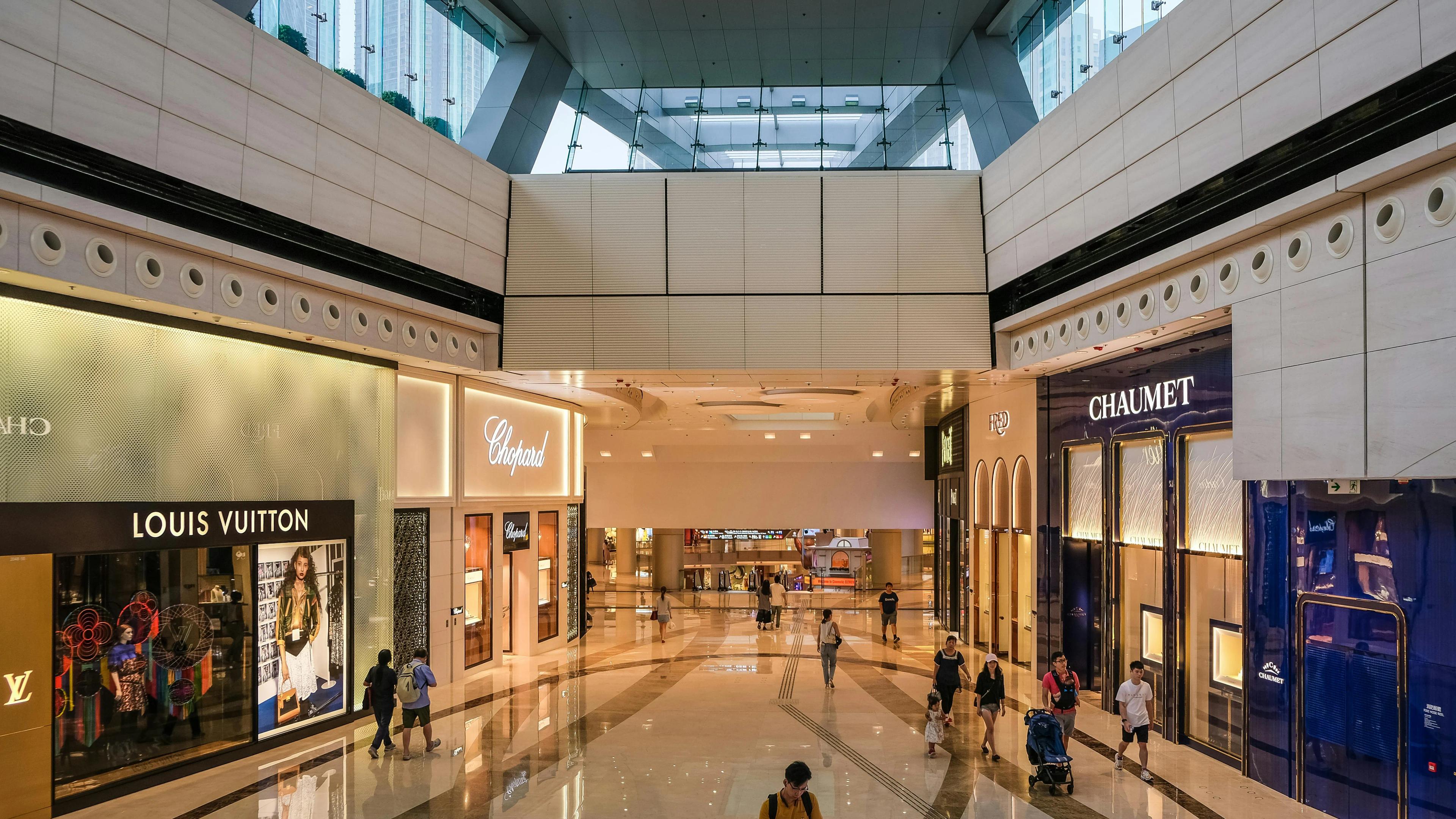 Luxury section of a mall