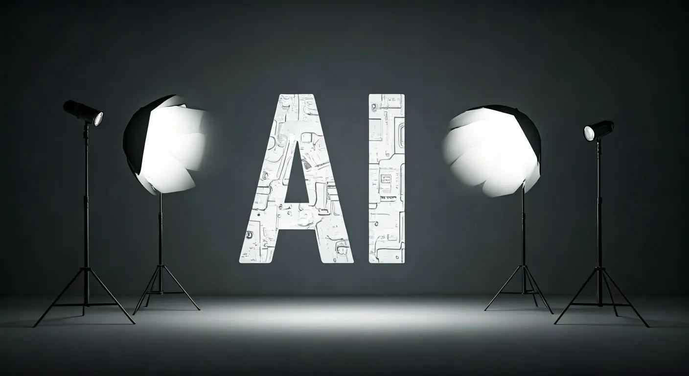 The word AI in a studio