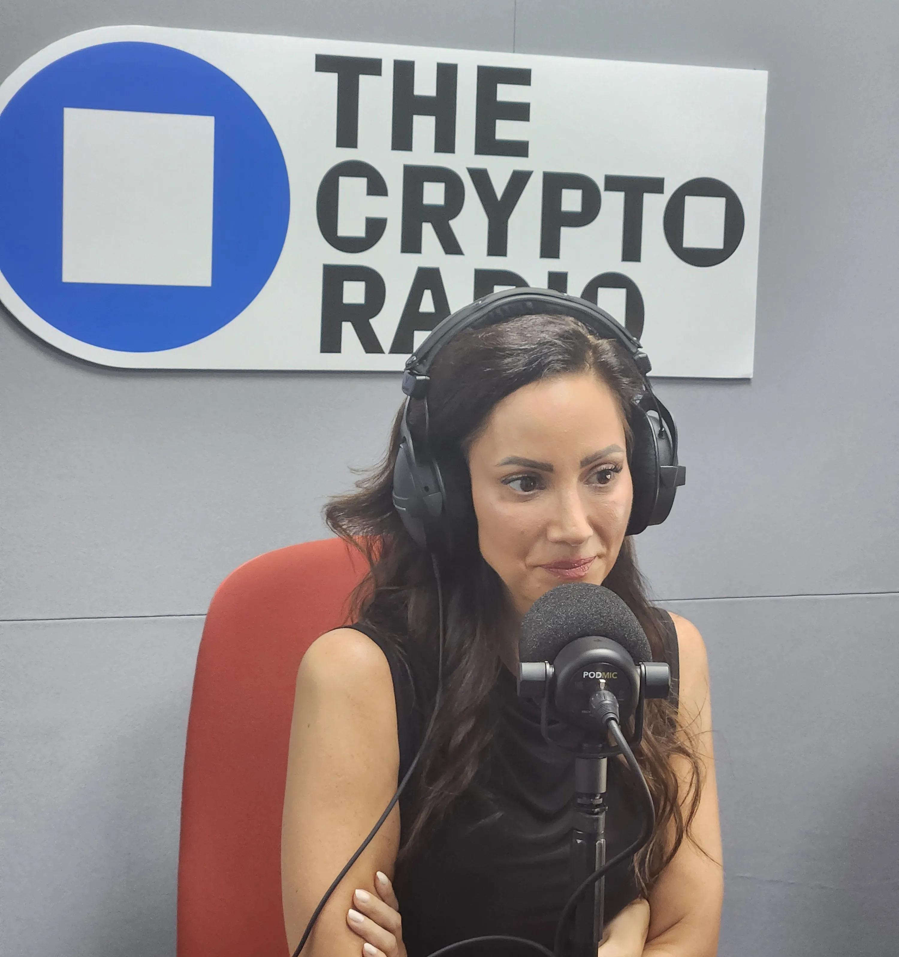 Zina Ashour with The Crypto Radio's Justin Harper