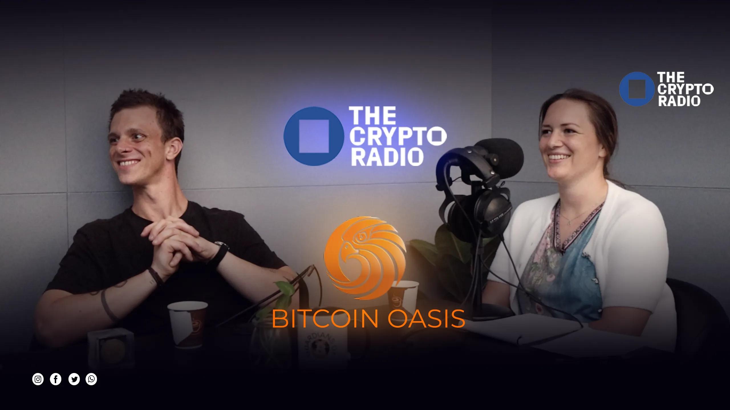 Bitcoin Arabia founders and Bitcoin Oasis organizers Lara Eggimann and Daniel Juen in The Crypto Radio studio