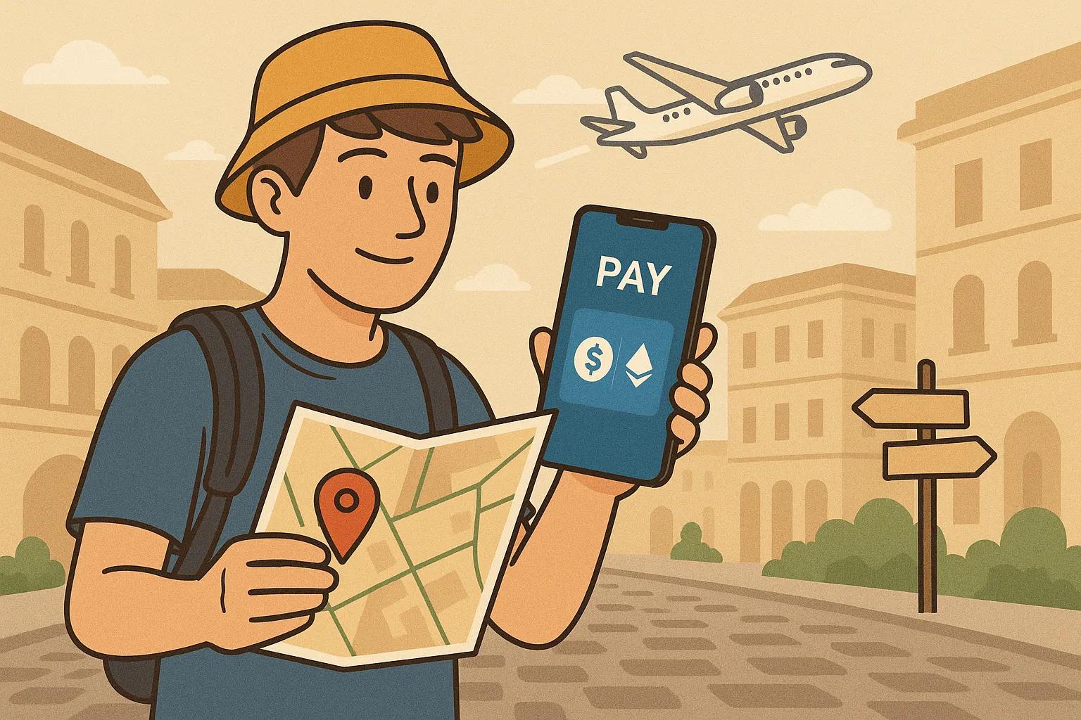 Using stablecoins for payment as a tourist